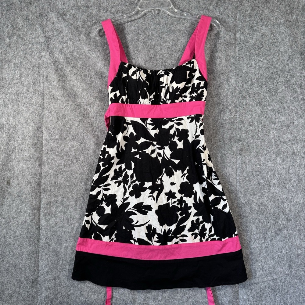 Y2K Babydoll Dress Womens 9/10 Fairy Grunge Clueless Empire Waist USA Pink Black